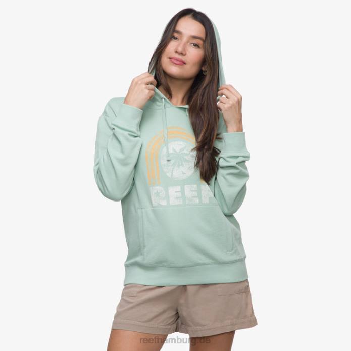 Springbrunnen-Pullover-Hoodie immer noch grün 442L286 Frauen Reef