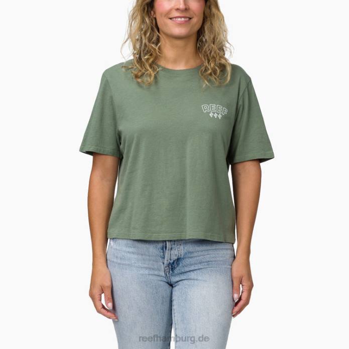 Kakteen-Kurzarm-Kasten-T-Shirt Meeresspray 442L277 Frauen Reef