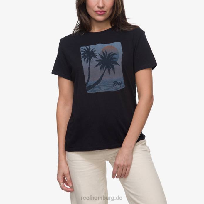 Kurzarm-T-Shirt mit Sonnenuntergängen Kaviar 442L271 Frauen Reef