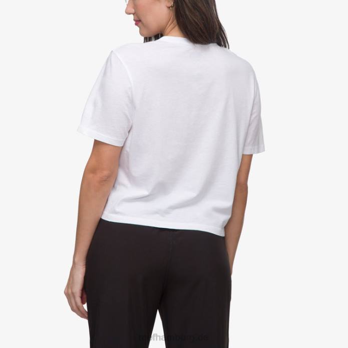 Poster-Kind-Kurzarm-Crop-T-Shirt helles Weiss 442L268 Frauen Reef