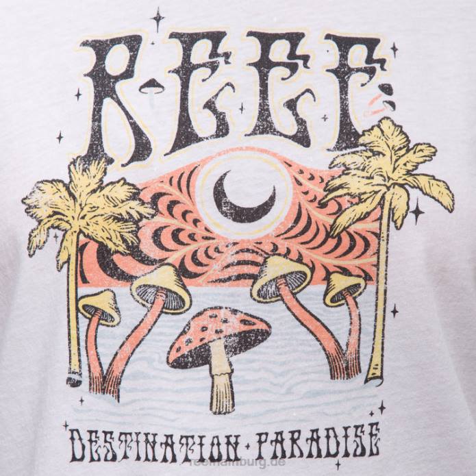 Poster-Kind-Kurzarm-Crop-T-Shirt helles Weiss 442L268 Frauen Reef