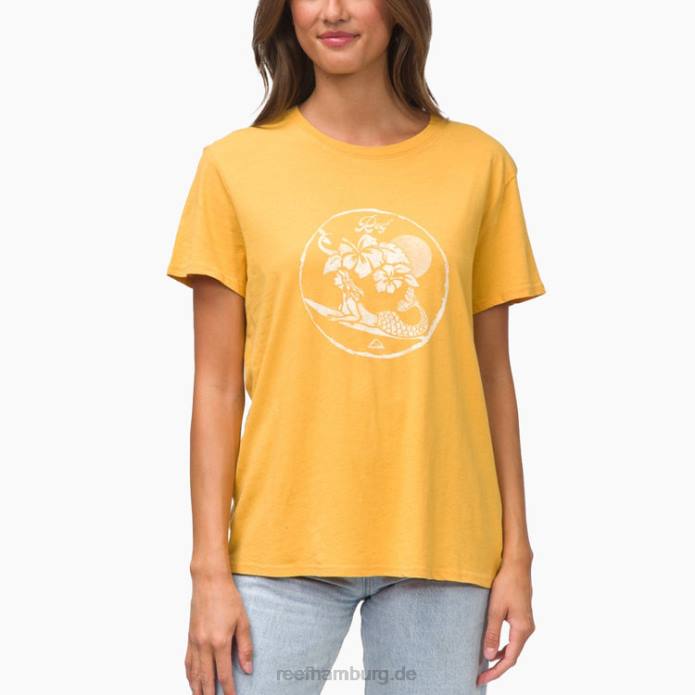 Tony Kurzarm-T-Shirt Honiggold 442L267 Frauen Reef