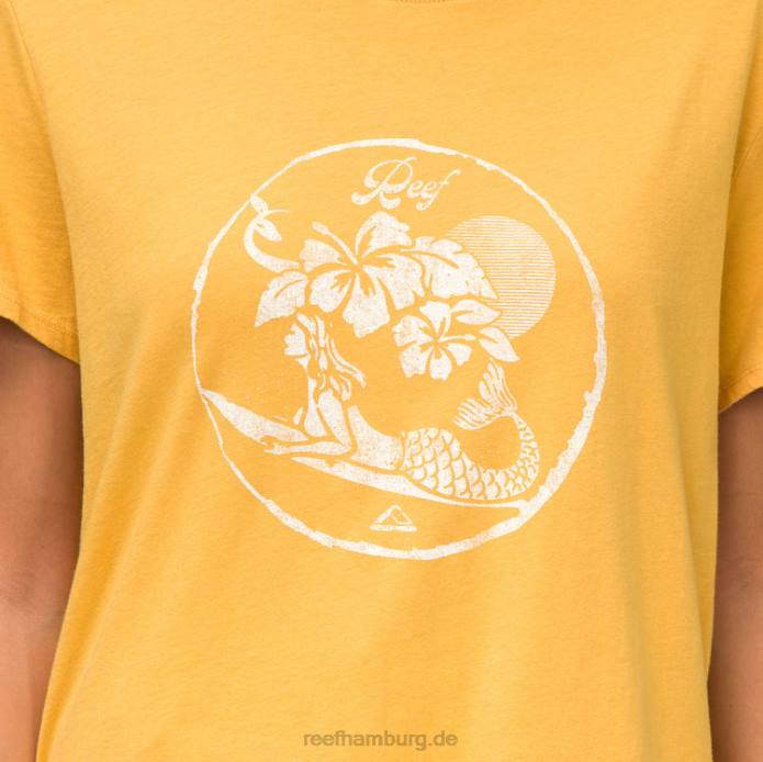 Tony Kurzarm-T-Shirt Honiggold 442L267 Frauen Reef