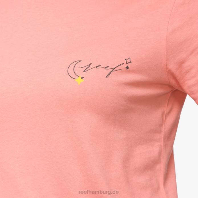 gerahmtes Kurzarm-T-Shirt Wüstenblume 442L266 Frauen Reef