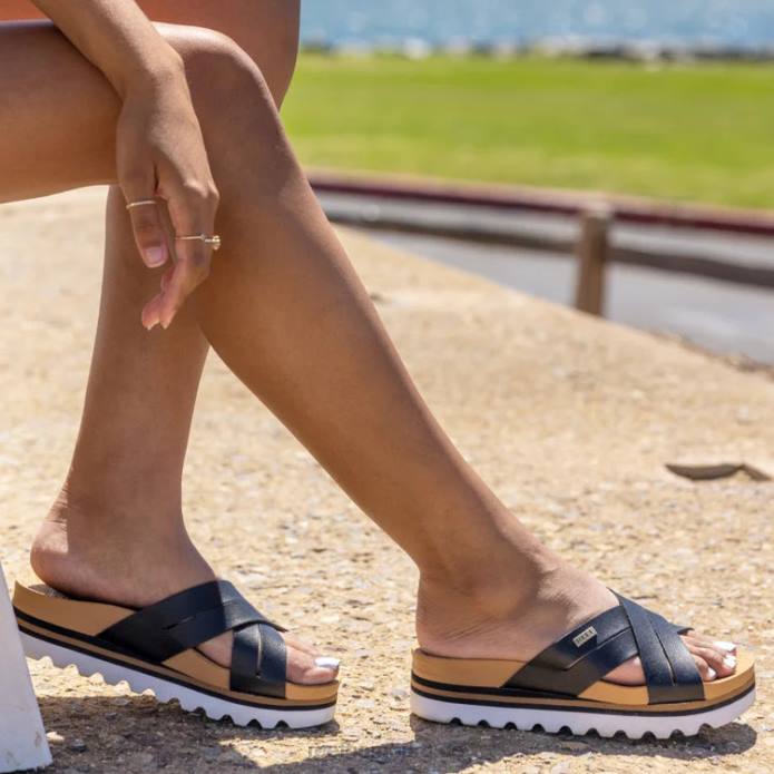 Kissenblüte Hallo schwarz/braun 442L56 Frauen Reef