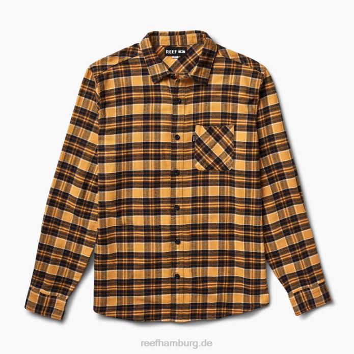 Kosma Langarm-Flanellhemd Eichenfelsen 442L667 Männer Reef