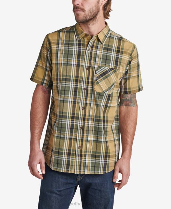 Pardy-Kurzarm-Webhemd Fenchelsamen 442L662 Männer Reef