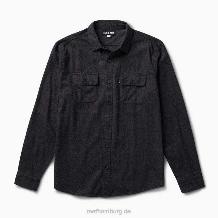 Rask Langarm-Flanell Kaviar 442L666 Männer Reef