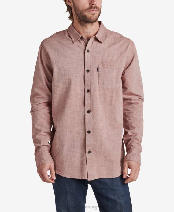 Stuart Langarmshirt Mahagoni 442L657 Männer Reef