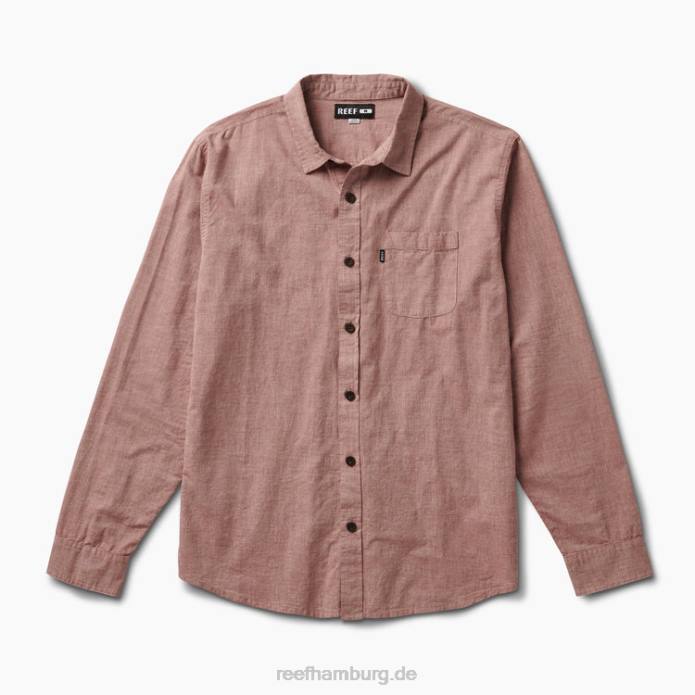 Stuart Langarmshirt Mahagoni 442L657 Männer Reef
