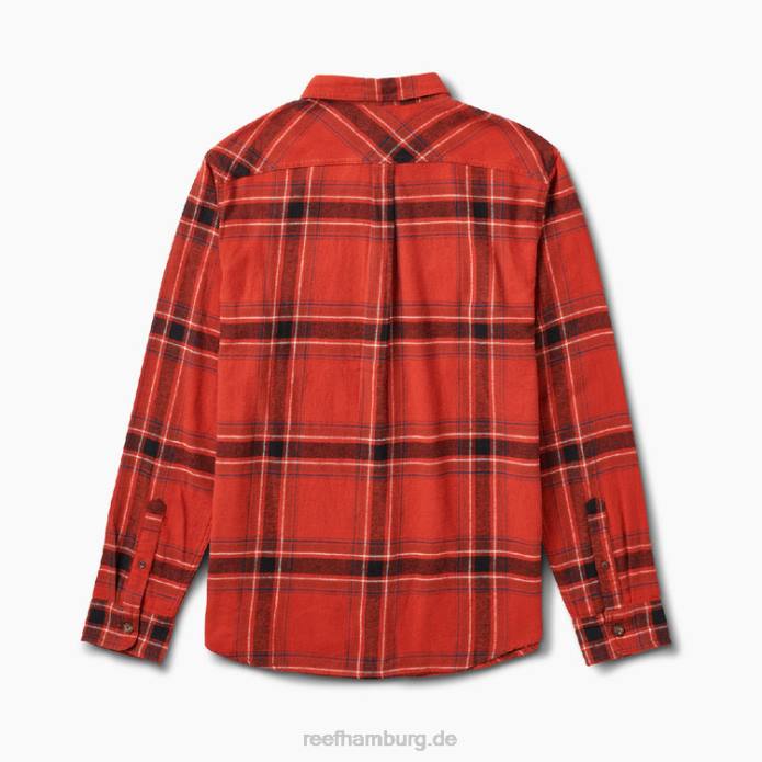 Vaughn Flanellhemd roter Ocker 442L661 Männer Reef