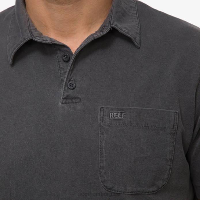 Walker Kurzarm-Polo Pirat schwarz 442L641 Männer Reef