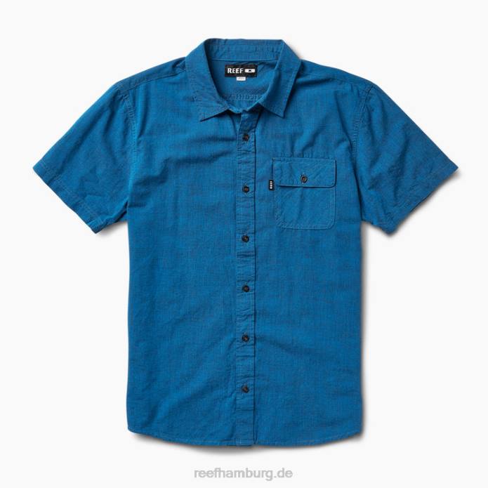 Winfred Kurzarmhemd französisches Blau 442L653 Männer Reef