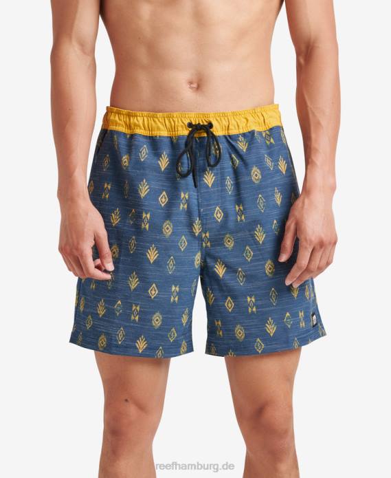 Billy Volley Short 17" Abzeichen blau 442L702 Männer Reef