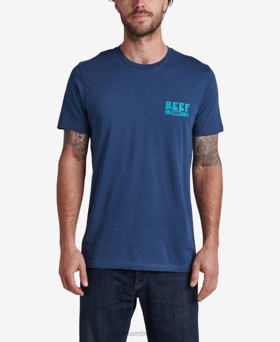 Carland Kurzarm-T-Shirt Abzeichen blau 442L565 Männer Reef