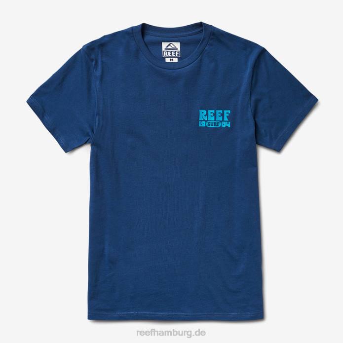 Carland Kurzarm-T-Shirt Abzeichen blau 442L565 Männer Reef