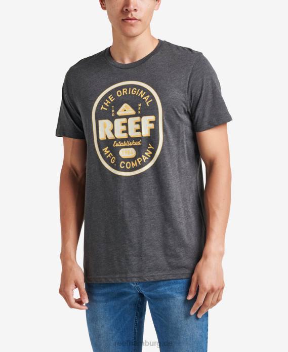 Clark Slub Kurzarm-T-Shirt Holzkohle hthr 442L601 Männer Reef