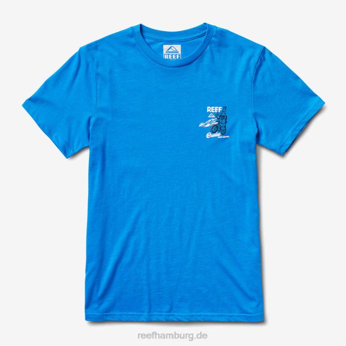 Cruiser-Kurzarm-T-Shirt französisches Blau 442L573 Männer Reef