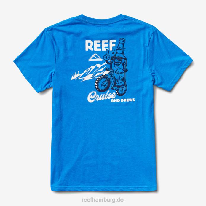Cruiser-Kurzarm-T-Shirt französisches Blau 442L573 Männer Reef