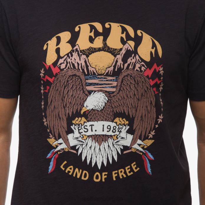 Freedom Kurzarm-T-Shirt Kaviar 442L566 Männer Reef