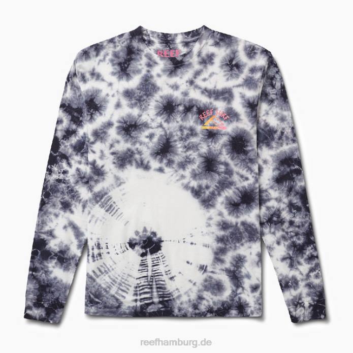 Grimmiges, langärmliges Batik-T-Shirt Orchidee 442L622 Männer Reef