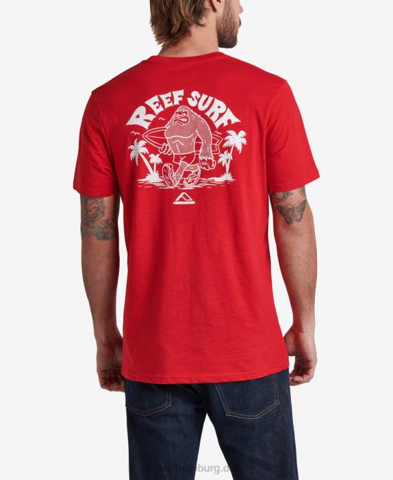 Herman Slub-Grafik-T-Shirt Bergrot 442L611 Männer Reef