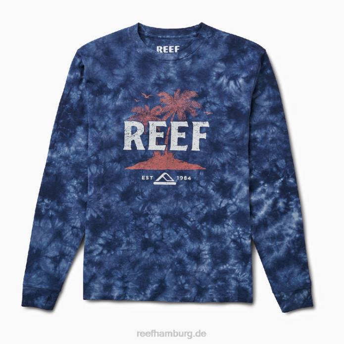 Intel Kurzarm-T-Shirt mit Batikmuster Marine 442L626 Männer Reef