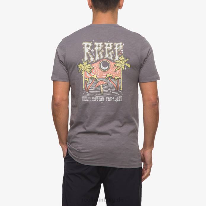 Kurzärmliges T-Shirt mit Paradise-Poster ruhiger Schatten 442L574 Männer Reef