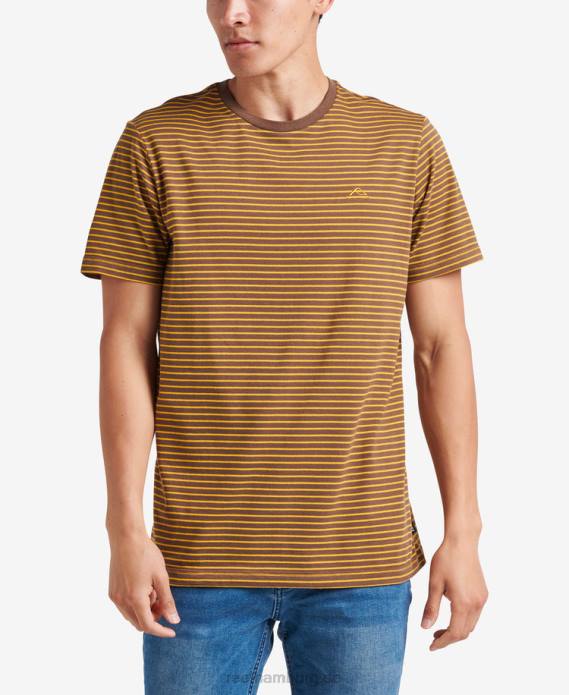 Kurzärmliges, gestreiftes Rumson-T-Shirt Regentrommel 442L600 Männer Reef