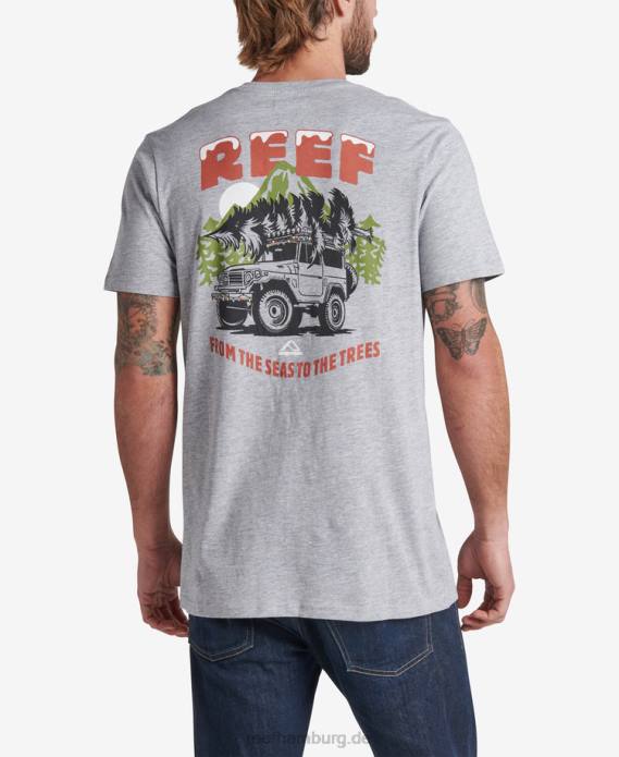 Kurzarm-T-Shirt aus Holz grau meliert 442L587 Männer Reef
