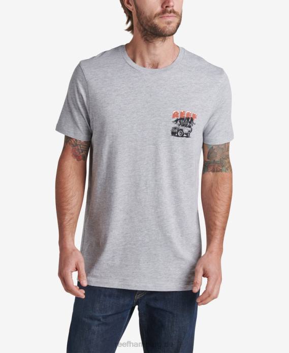 Kurzarm-T-Shirt aus Holz grau meliert 442L587 Männer Reef