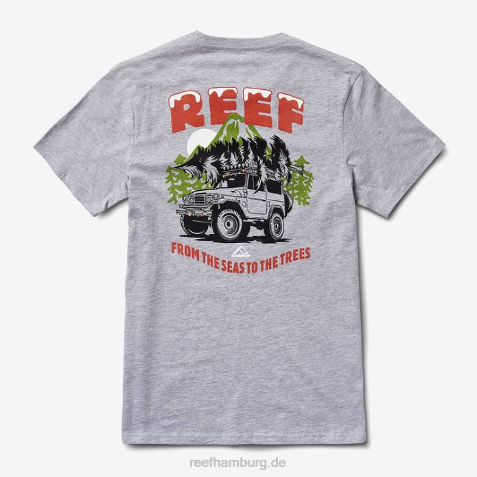 Kurzarm-T-Shirt aus Holz grau meliert 442L587 Männer Reef