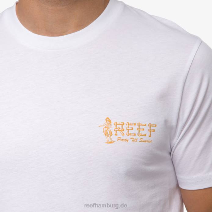 Kurzarm-T-Shirt für Inselmädchen helles Weiss 442L559 Männer Reef