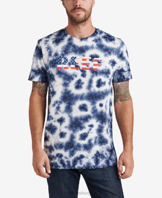 Kurzarm-T-Shirt messen Abzeichen blaue Wolke 442L596 Männer Reef
