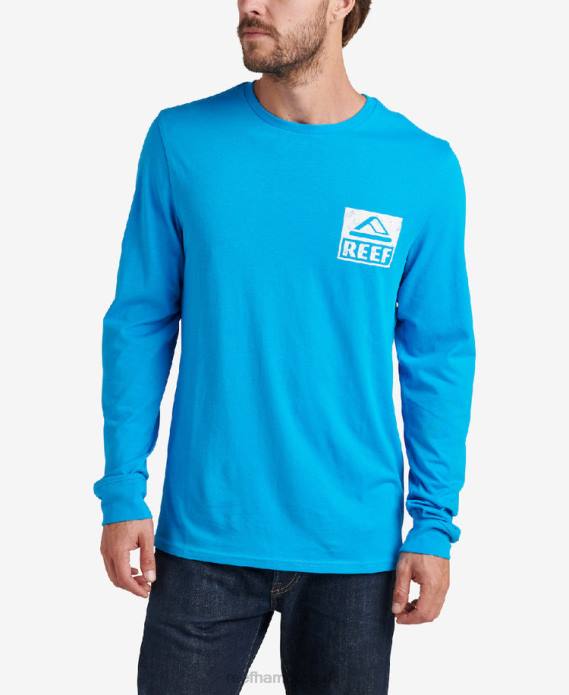 Langarm-T-Shirt mit Wellie-Grafik hawaiianischer Ozean 442L603 Männer Reef