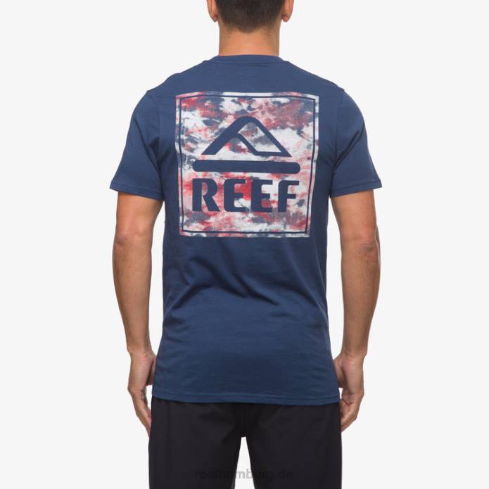 Liberty-Kurzarm-T-Shirt Abzeichen blau 442L568 Männer Reef
