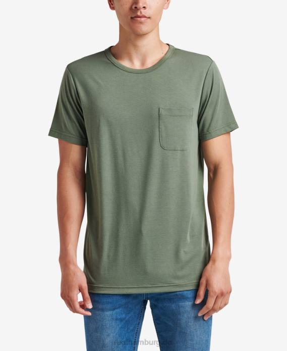 Smith Kurzarm-Taschenstrick-T-Shirt Thymiangrün 442L588 Männer Reef