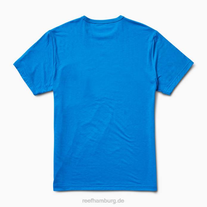 Smith Kurzarm-Taschenstrick-T-Shirt französisches Blau 442L598 Männer Reef