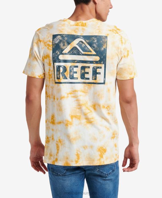 Wellie Kurzarm-T-Shirt mit Batikmuster Mineral 442L579 Männer Reef