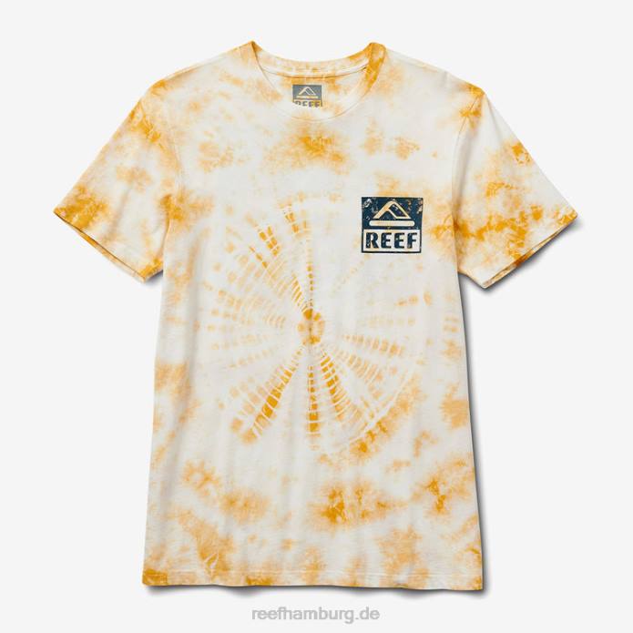 Wellie Kurzarm-T-Shirt mit Batikmuster Mineral 442L579 Männer Reef