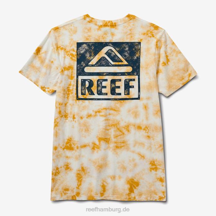 Wellie Kurzarm-T-Shirt mit Batikmuster Mineral 442L579 Männer Reef