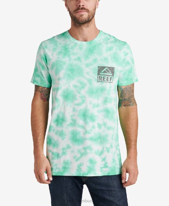Wellie Kurzarm-T-Shirt mit Batikmuster elektrisch grün 442L618 Männer Reef
