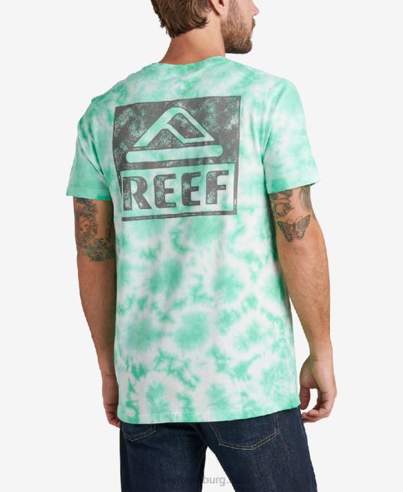 Wellie Kurzarm-T-Shirt mit Batikmuster elektrisch grün 442L618 Männer Reef