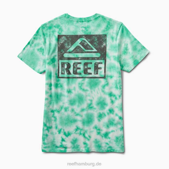 Wellie Kurzarm-T-Shirt mit Batikmuster elektrisch grün 442L618 Männer Reef