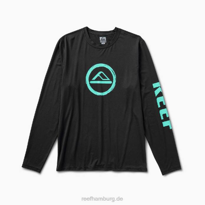 Yuna Langarm-Rashguard-T-Shirt Kaviar 442L615 Männer Reef