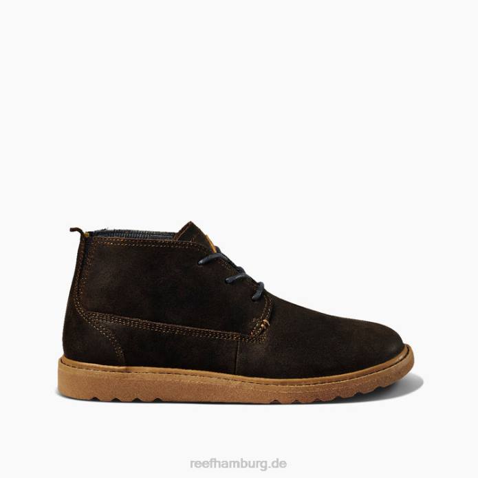 Reef Voyage Lederstiefel schwarzer Fels 442L518 Männer
