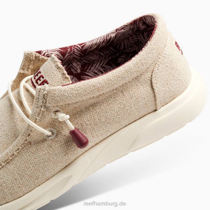 Kissen Küstentextil hellbraune Jute 442L531 Männer Reef