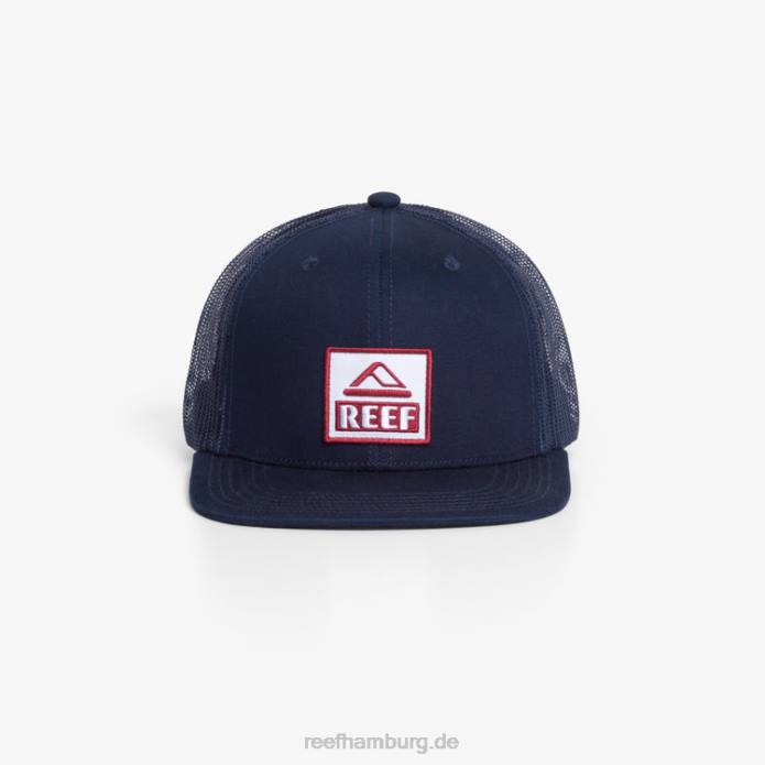 Eades Snapback-Mütze aus Twill Abzeichen blau 442L769 Männer Reef