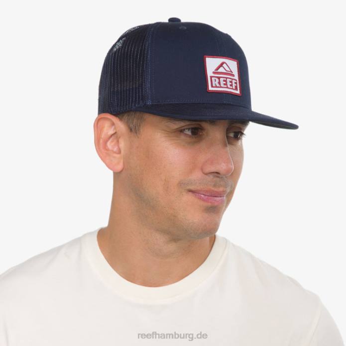 Eades Snapback-Mütze aus Twill Abzeichen blau 442L769 Männer Reef