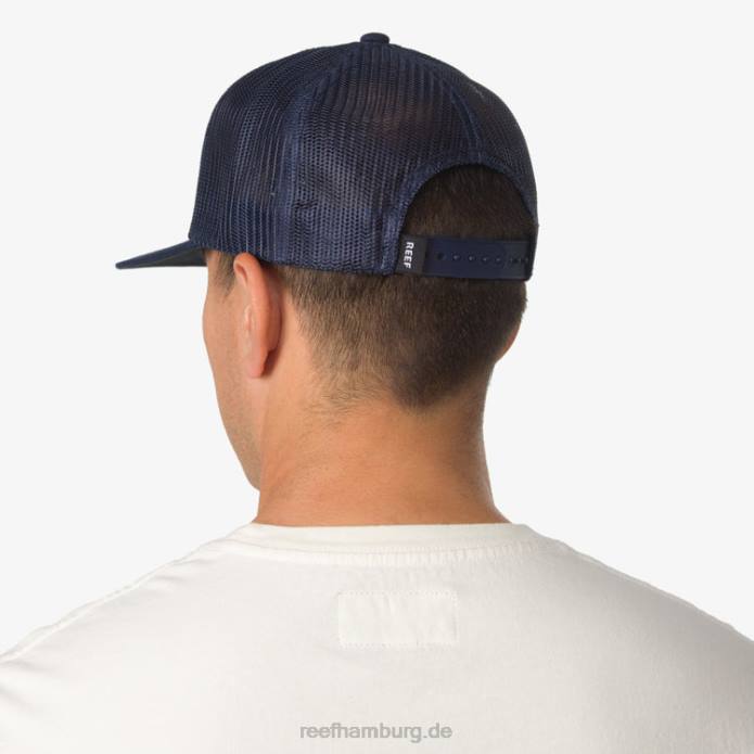 Eades Snapback-Mütze aus Twill Abzeichen blau 442L769 Männer Reef